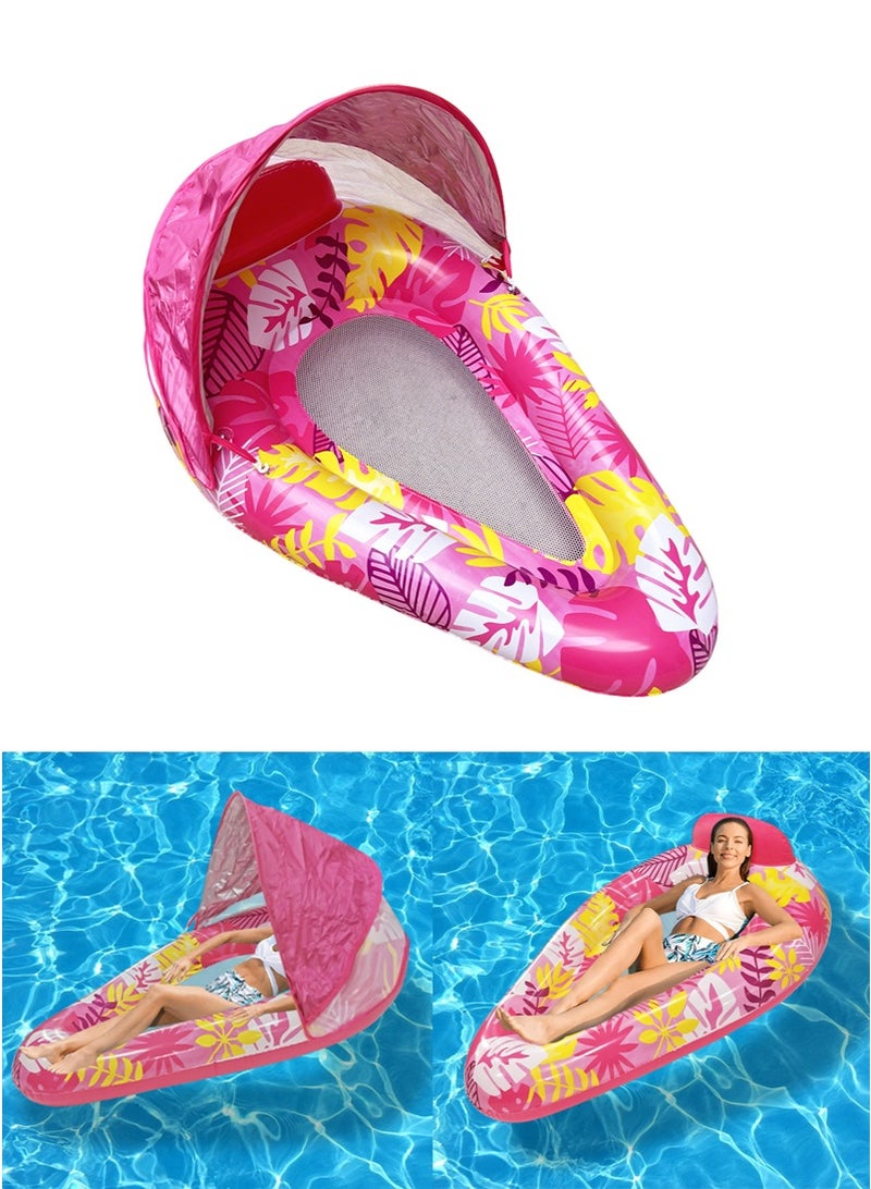 TAPIT Inflatable Pool Float Chair Lounge for Floating, Inflatable Pool Float Hammock, Multi-Purpose Water Hammock, Inflatables Pool Rafts Bed for Swimming Pool Beach Sea (Pink) - Image 1