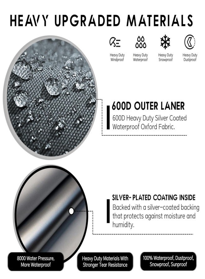 Seal Bailey Outdoor Cat House Cover,Large Catio Cat Enclosures Dust Protection Cover, 600D Heavy Duty Rain Sheet with Visible Window, 100% Waterproof, 32" L x 32" W x 71" H,Gray - Image 2