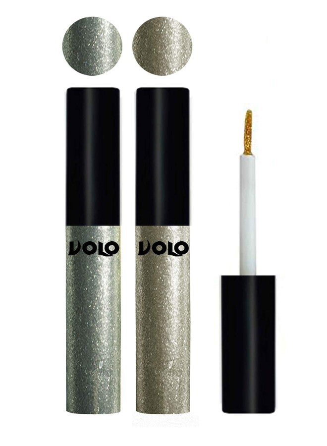 Volo WATERPROOF GLITTER EYE LINER (Entick Silver, Light Copper) - Image 2