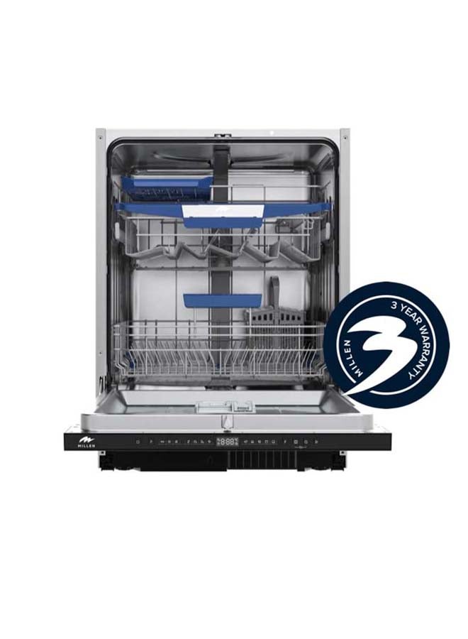 MILLEN Built-in Dishwasher - Large Capacity, Auto Open, Side Indicator, 14 place settings, 3Y Warranty, MDW 60732 Stainless steel - Image 1