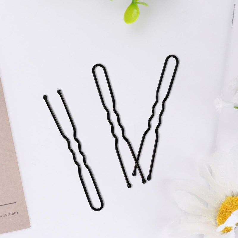 DySaLic U Shaped Hair Pins, 100PCS 2.4inch Bun Hair Pins for Women Kids Girls Hairdressing Salon with Storage Box, for All Hair Types - Black - Image 4