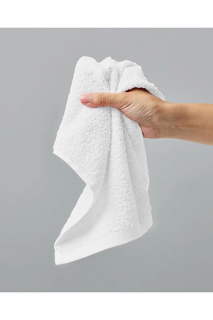 MIRFA Face Towel - White - 100% Cotton - Pack of 6 - Image 5