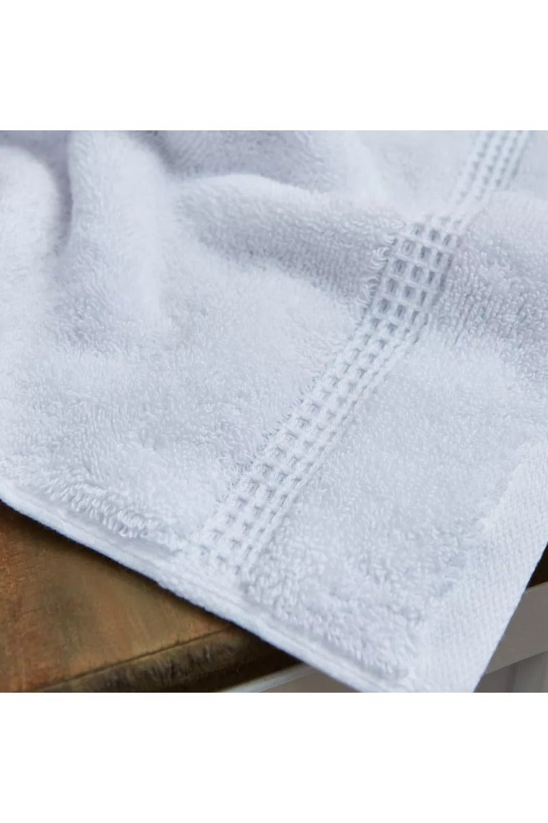 MIRFA Face Towel - White - 100% Cotton - Pack of 6 - Image 3