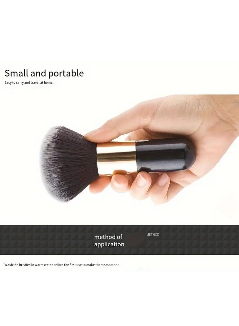 فرشاة مكياج لكريم الاساس بشعيرات صناعية كثيفة عالية الجودة لمزج الكريم السائل او مستحضرات التجميل - Image 3