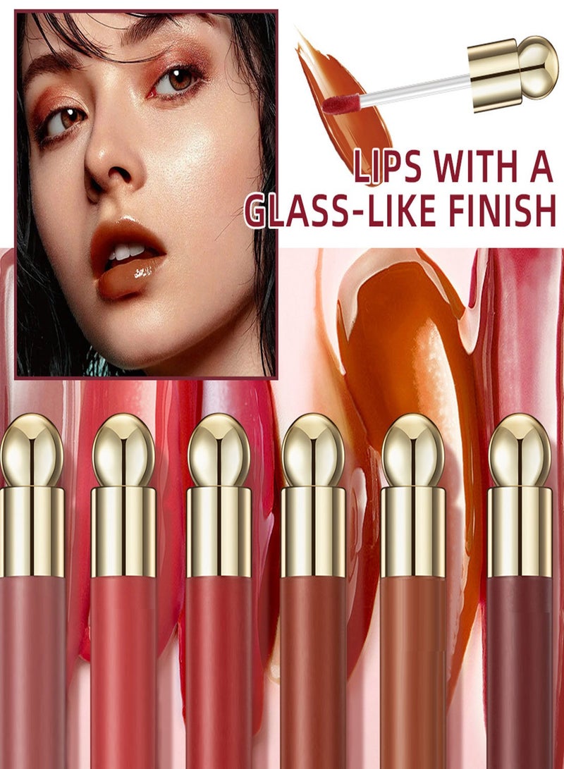 SYOSI Jelly Lip Gloss   3 Colors Mirror Shiny Finish Lip Care Transparent Toot Lip Oil Watery Liquid Glow Tinted Hydrating Lip Gloss Tint for Natural Glossy Non-Sticky Lasting Lip Stain Set - Image 4