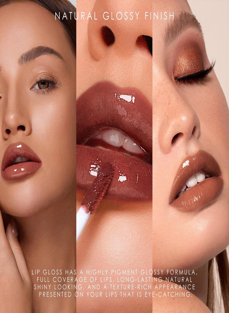 SYOSI Jelly Lip Gloss   3 Colors Mirror Shiny Finish Lip Care Transparent Toot Lip Oil Watery Liquid Glow Tinted Hydrating Lip Gloss Tint for Natural Glossy Non-Sticky Lasting Lip Stain Set - Image 3