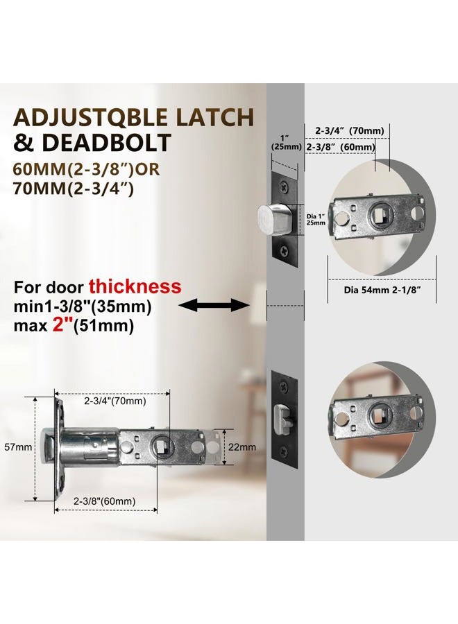 TMC Front Door Handleset HandleSet with Knob Door Handle for Entrance Reversible for Right and Left Handed and a Single Cylinder Deadbolt Handle Set Oil Rubbed Bronze Finish MDHST201610B-AMZ - Image 4