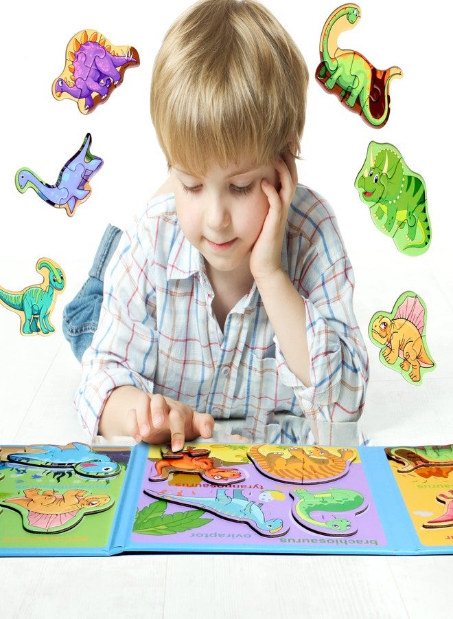 QimuMku Magnetic Puzzles for Kids Ages 1-3, Travel Toddler Puzzles Ages 2-4 Year, Dinosaur Activities Toy for Boys & Girls 3-5 yo - Learning Magnet Gift for Road Trip - Image 4