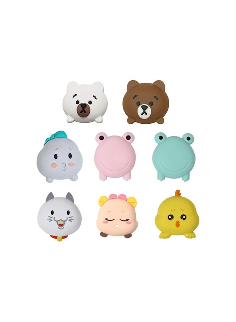 Spaceshoop 8Pcs Door Stopper Cartoons Wall Protectors Silicone Door Handle Bumper Door Knob Guard Strong Self Adhesive Door Knob Wall Shield for Protecting Wall Doorknobs Refrigerator Door Cabinets - Image 1