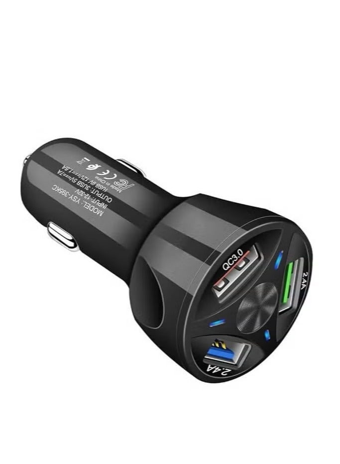 ELTRAZONE 55W Fast Charging Car Charger QC3.0 + PD 20W Quick Charge, 3-USB Ports, DC 12V/24V Lighter Adapter, Compatible for iPhone and Android – High-Speed Charging for Multiple Devices - Image 3