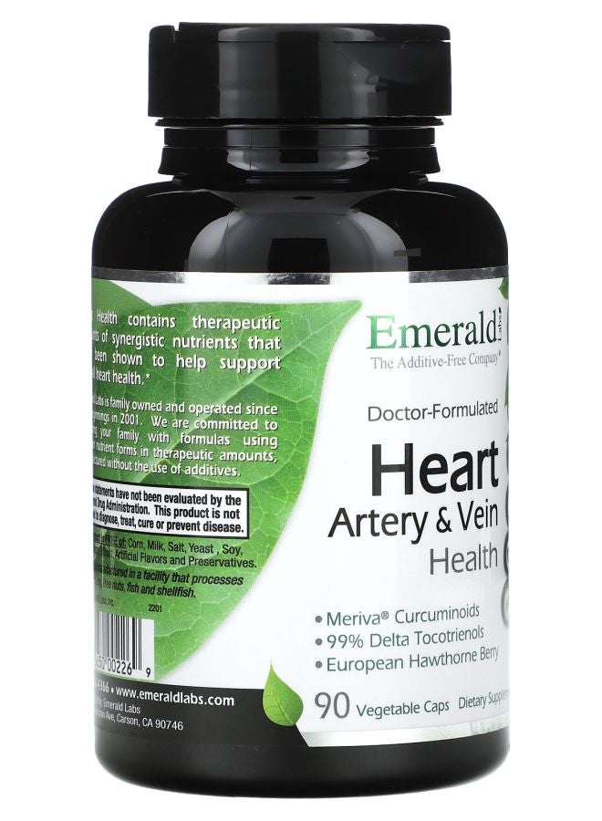 Emerald Laboratories Heart Artery & Vein Health 90 Vegetable Caps - Image 2