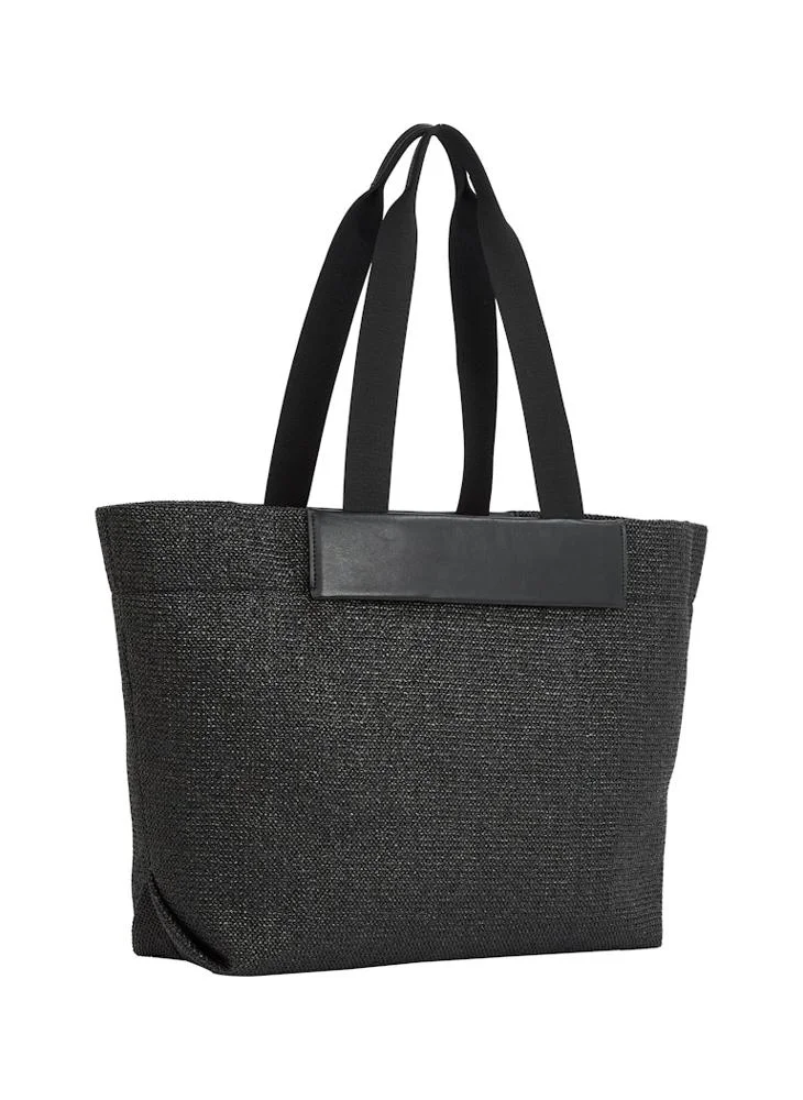 CALVIN KLEIN RAFFIA LARGE SHOPPER