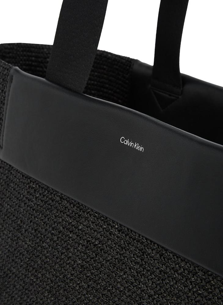 CALVIN KLEIN RAFFIA LARGE SHOPPER  - Image 3