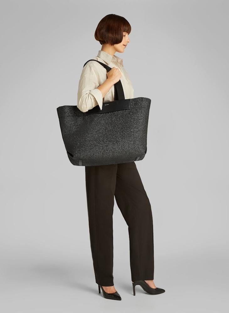 CALVIN KLEIN RAFFIA LARGE SHOPPER  - Image 5