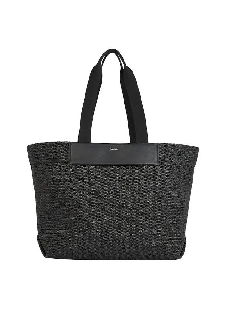 CALVIN KLEIN Raffia Large Shopper