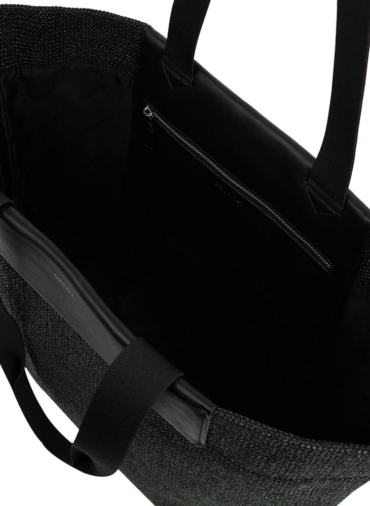 CALVIN KLEIN RAFFIA LARGE SHOPPER  - Image 4