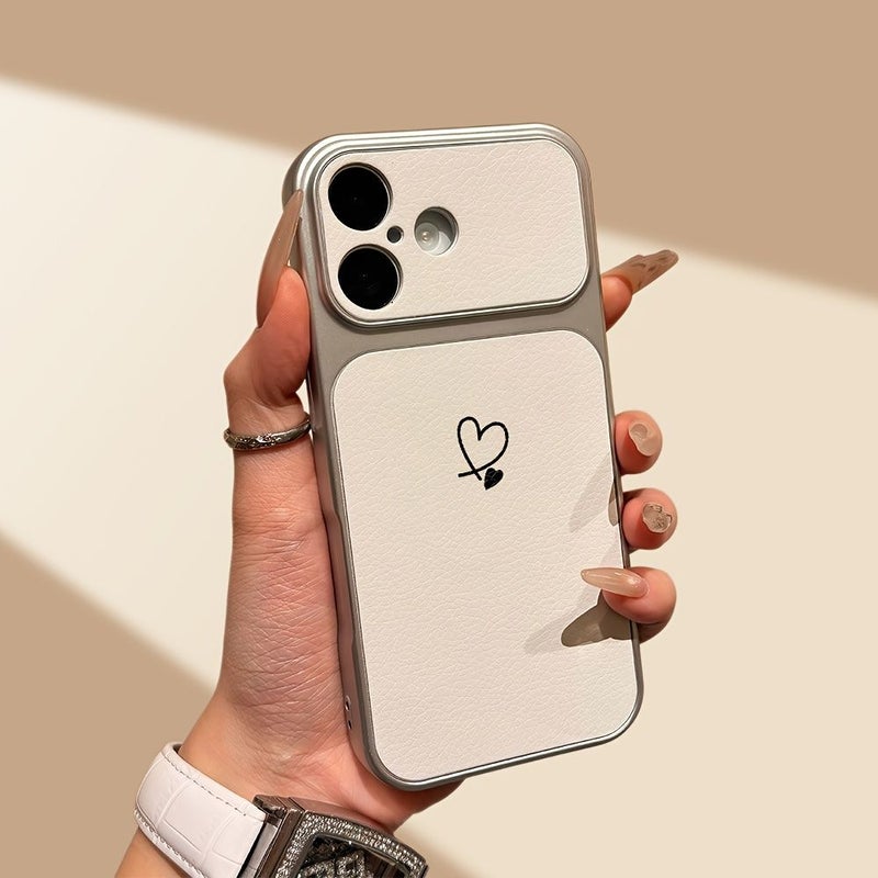 White Lychee Texture Luxury Phone Case For iPhone 15 Pro Frosted Anti Fingerprint - Image 1