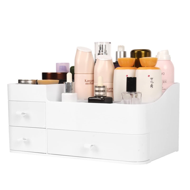 BTremary BTremary Makeup Organizer for Vanity  Large Capacity Desk Organizer with Drawers for Cosmetics  Lipsticks  Jewelry  Nail Care  Skincare  Ideal for Bedroom and Bathroom Countertops  - Image 2
