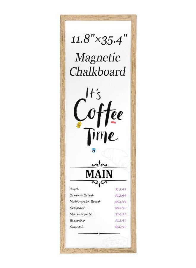 TORASO Dry Erase Board for Wall, Large Magnetic Whiteboard, White Board Dry Erase for Decoration/Planning/Kitchen Grocery List/Memo, for Office/School/Home 11.8"x 35.4" - Image 1