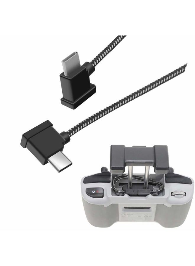 Hanatora 11.8 Inch USB C to USB C Remote Controller Cable for DJI Mini 2/Air 2S/Mavic Air 2,Nylon Braided 1FT OTG Tablet Phone Extension RC Data Cord(Type-C Connector) - Image 1