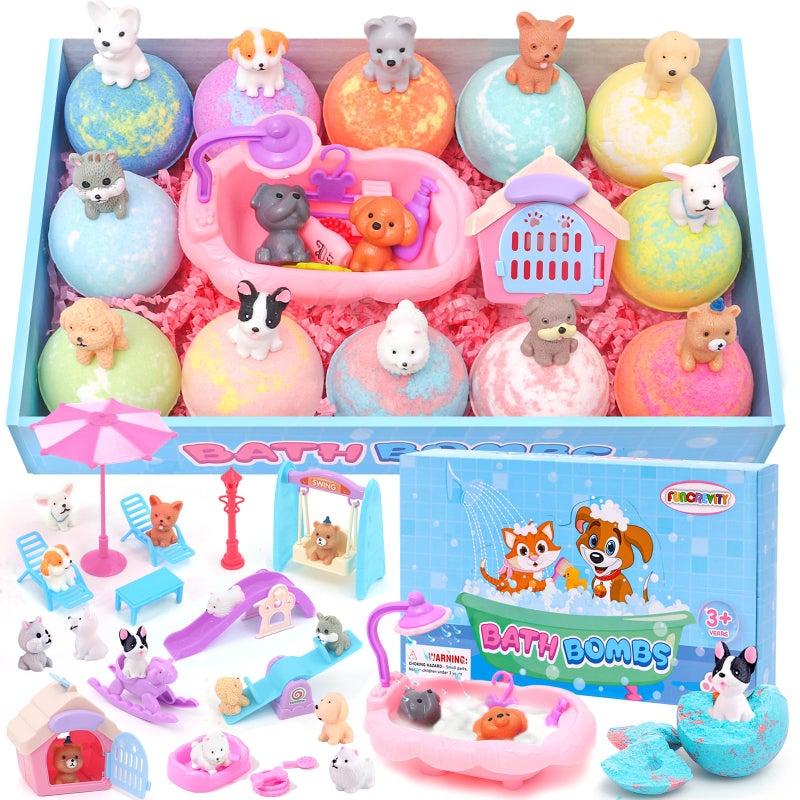 FUNCREVITY Bath Bombs for Kids with Surprise Inside for Girls Boys Toddlers Organic Kids Bath Bombs with Toys Inside Ideal Birthday Christmas Gift Set - Image 1