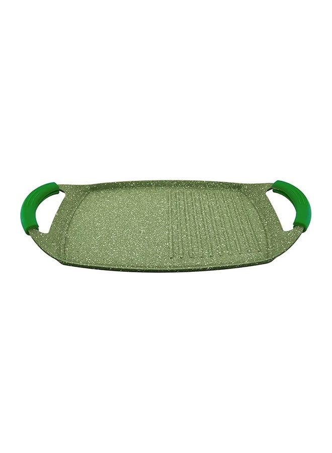 Prestige Granite Non-Stick Aluminium Two Handle Grill Pan Green 36cm - Image 2