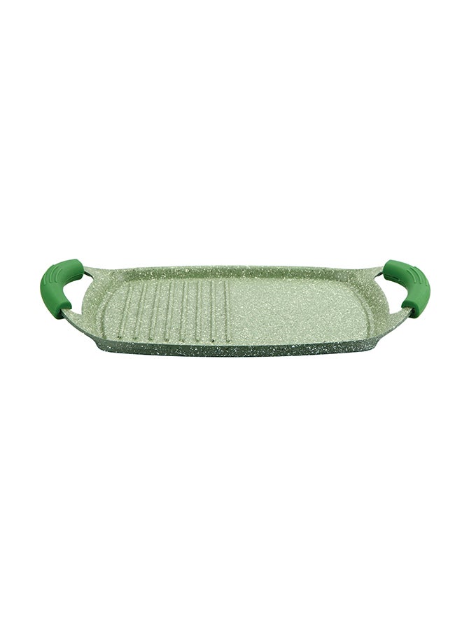 Prestige Granite Non-Stick Aluminium Two Handle Grill Pan Green 36cm - Image 1