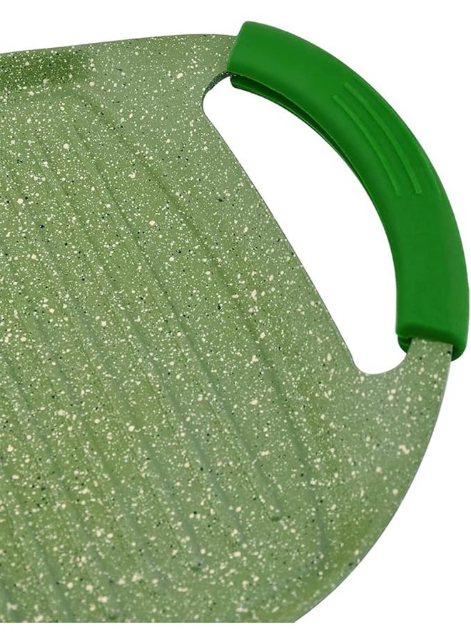 Prestige Granite Non-Stick Aluminium Two Handle Grill Pan Green 36cm - Image 5