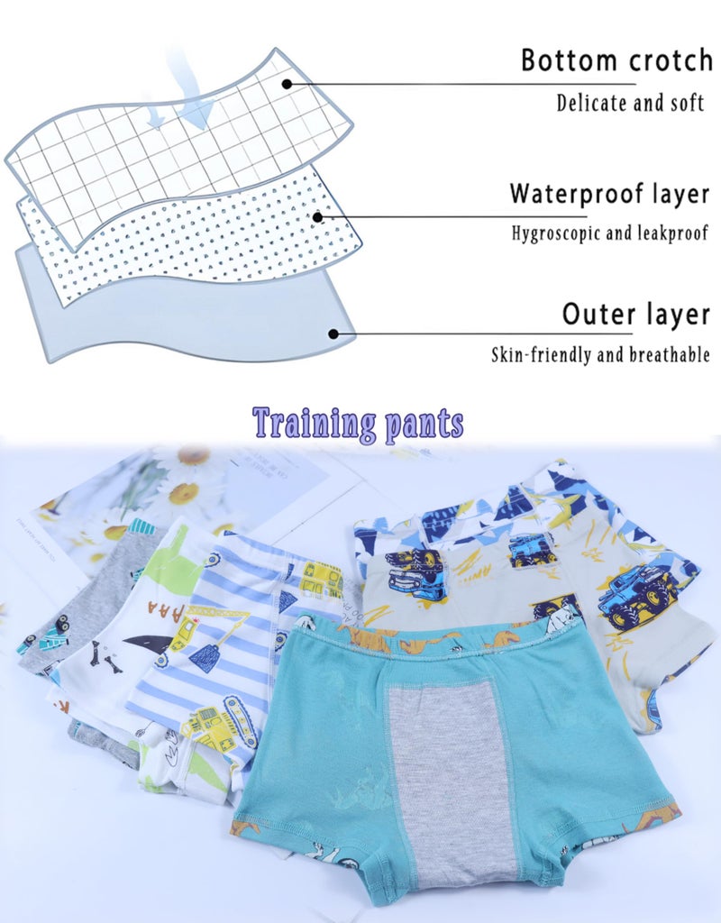Boboking Toddler Boys Trainer Dino Underwear Potty Boy Boxer Briefs 2T - Image 2