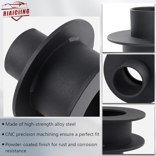 RiAiCiING 3" Front Leveling Kit Compatible with 2005-2024 Ford F250 F350 Super Duty 4WD, 3 inch High-Strength Steel Coil Spring Lift Spacers with Shock Mount Extenders & Sound Isolator - Image 4