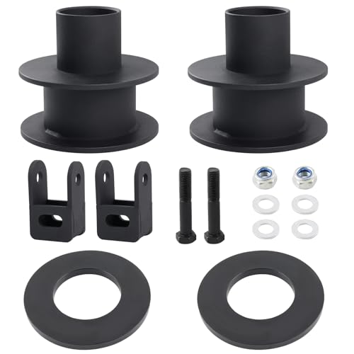 RiAiCiING 3" Front Leveling Kit Compatible with 2005-2024 Ford F250 F350 Super Duty 4WD, 3 inch High-Strength Steel Coil Spring Lift Spacers with Shock Mount Extenders & Sound Isolator - Image 1