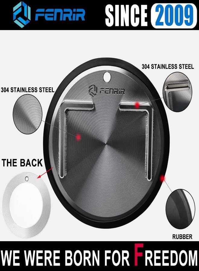 FENRIR 304 Stainless Steel Kickstand Pad Plate Support Coaster Accessory for Harley Davidson Indian Honda Yamaha Kawasaki Suzuki Triumph BMW KTM Ducati Fit Motorcycle Bike Scooter Outdoor Indoor - Image 4