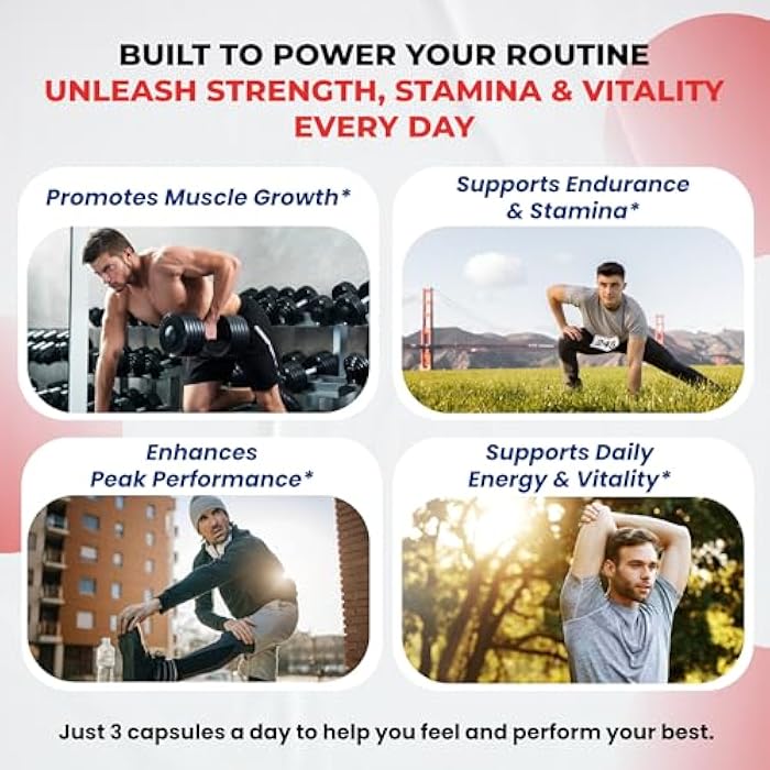 ULTRA HERBS Ultra Creatine Pills | Creatine Monohydrate Capsules Enhanced with L-Arginine, L Citrulline, Ginseng | Support Stamina, Energy & Muscle Growth | 180 Capsules - Image 4