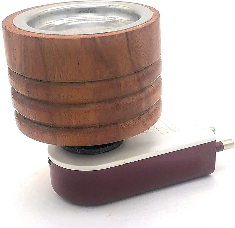 Eabir Wooden Electric Aroma Burner - Essential Oil and Aroma Burner-Camphor Aroma Diffuser - Kapur dani | Lemon Grass15 Ml Oil(Cylindrical) - Image 2