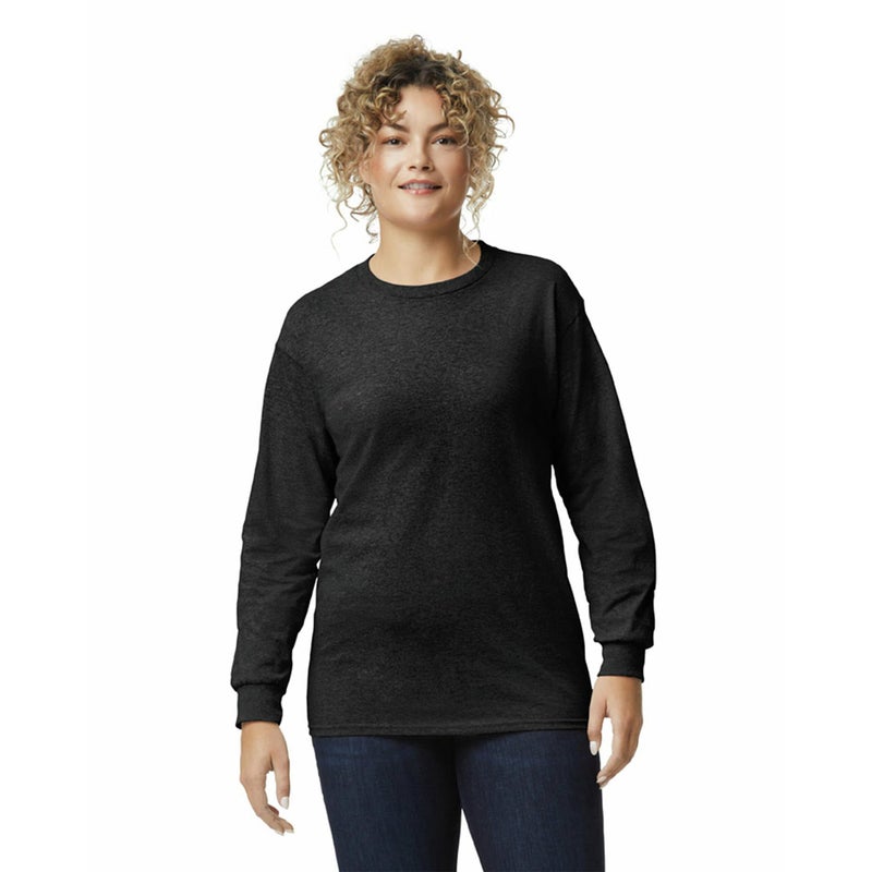 Gildan Men's Ultra Cotton Long Sleeve T-Shirt, Style G2400, Multipack, Black (2-Pack), 3X-Large - Image 2
