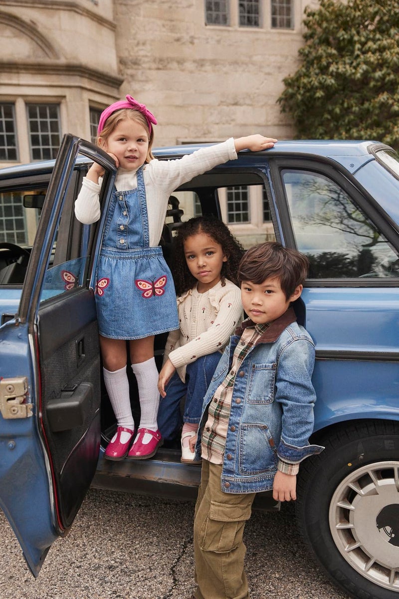 GYMBOREE جمبورى، فتيات، وتودلر تنورة بدون أكمام مطرزة لجميع القفزات، هارفست باترفلاي، 18 شهر، 24 شهر - Image 2