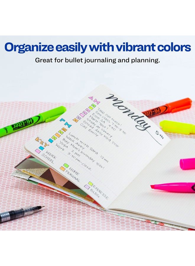 AVERY Hi-Liter Pen-Style Highlighters, Smear Safe Ink, Chisel Tip, 4 Assorted Color Highlighters (23545) - Image 4