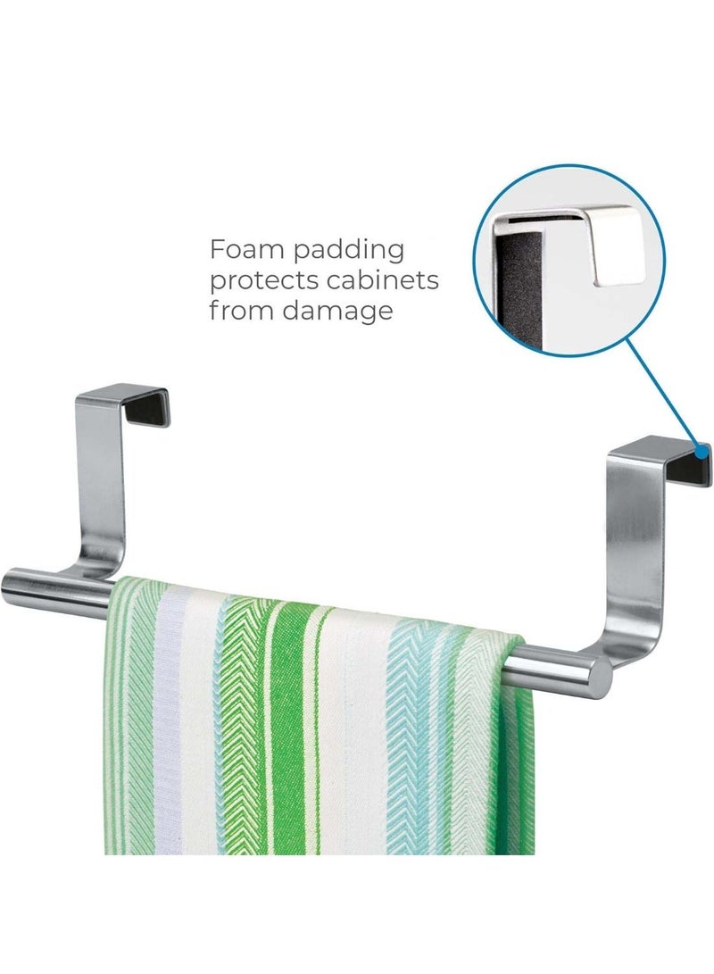 No-Drill Over Cabinet Towel Bar Holder - Polished Stainless Steel for Dish Hand Towels (2.5"x9.25"x2.5") - Image 3