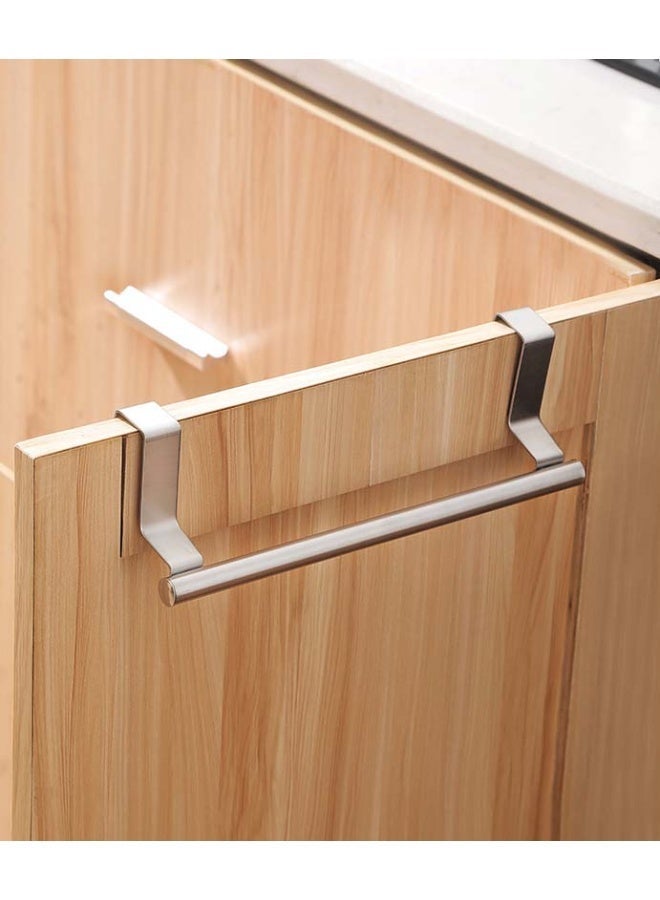 No-Drill Over Cabinet Towel Bar Holder - Polished Stainless Steel for Dish Hand Towels (2.5"x9.25"x2.5") - Image 5