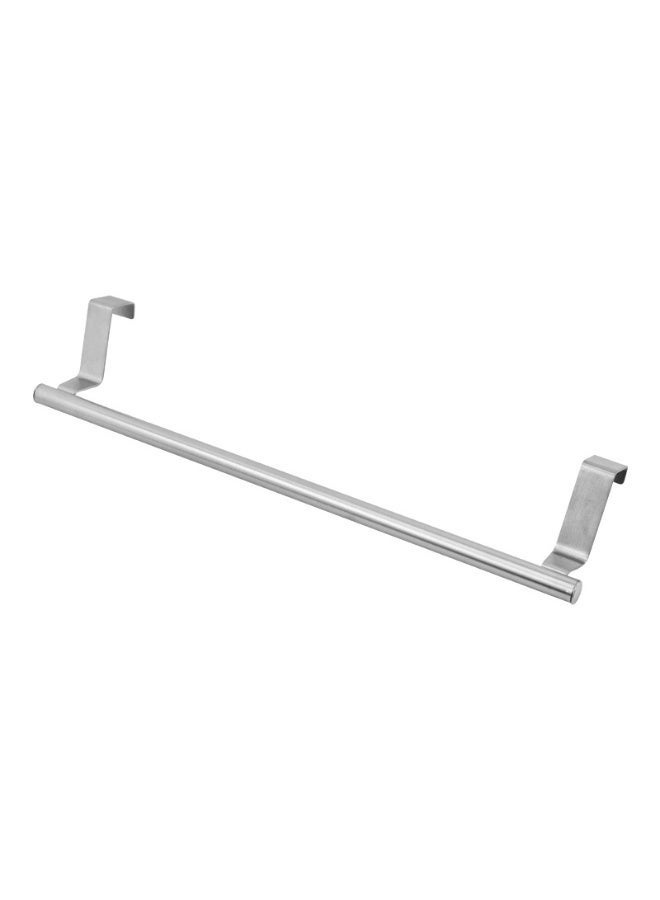 No-Drill Over Cabinet Towel Bar Holder - Polished Stainless Steel for Dish Hand Towels (2.5"x9.25"x2.5") - Image 1