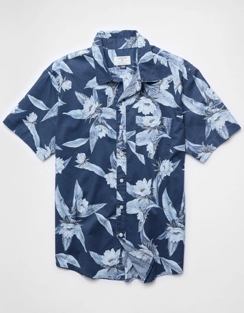 American Eagle AE Short-Sleeve Button-Up Shirt