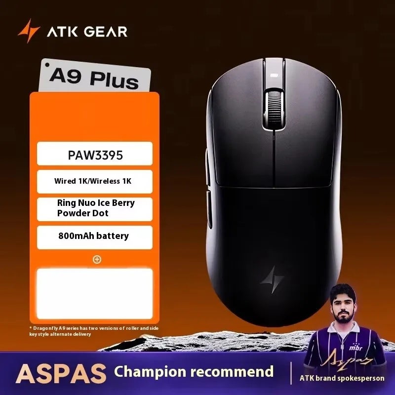 ATK Dragonfly A9 Air Ultimate Wireless Gaming Mouse, PAW3950 Ultra, 42000DPI, 8KHz, Rgb, for Windows PC and Mac - Image 1