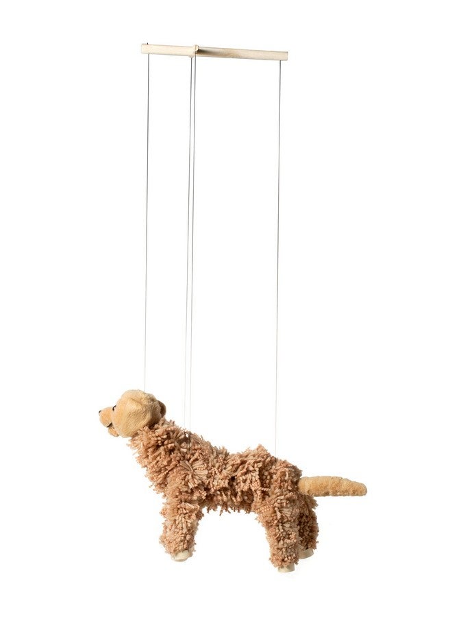 Artisan Owl Labrador Marionette Puppet - Yarn Dog with Wooden Feet, Detachable Strings (Brown) - Image 5