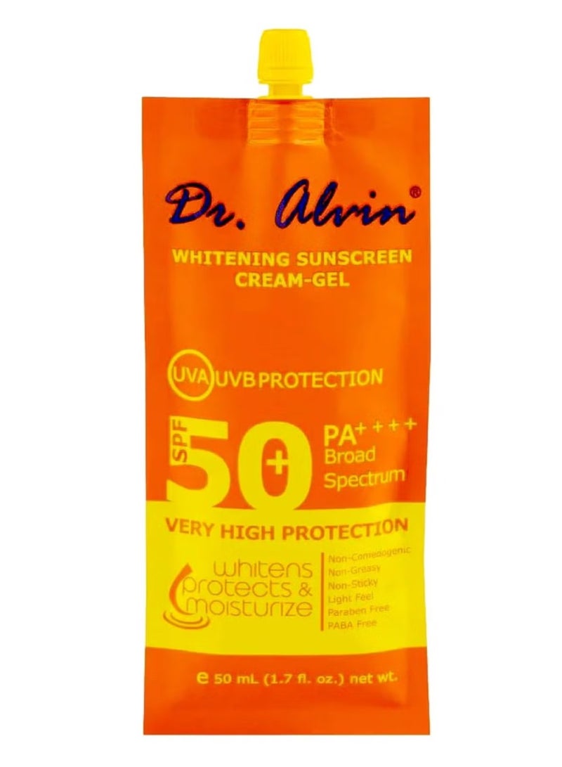 Dr. Alvin Whitening Sunscreen Cream-Gel SPF 50+ PA++++ 50ml