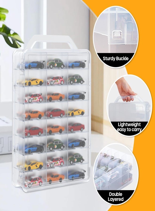 Gbivbe 46 Grids Sewing Organizer, Double Sided Thread Box Storage, Portable Clear Plastic Organizer Box for Embroidery and Sewing Threads, Embroidery Floss, Crafts, Small Toys (Clear,1 Pack) - Image 3