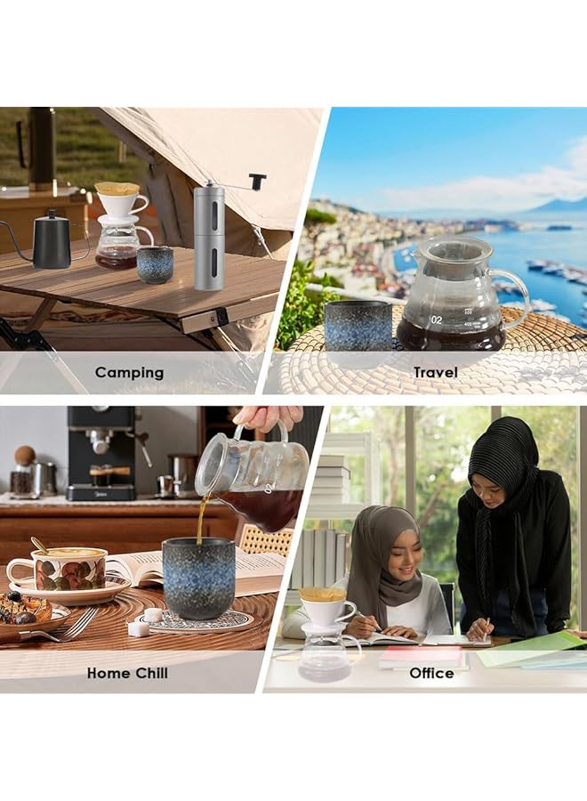 إيروريكس مجموعة ماكينة القهوة V60 مع حقيبة حمل محمولة ومقياس قهوة ووعاء قهوة وفلتر قهوة وطاحونة قهوة ومجموعة من 7 قطع - Image 5