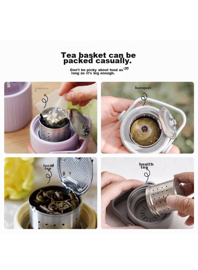 Buydeem Glass Tea Infuser Cup High Temperature Resistant Portable Travel Mug Gift Cup - Image 4