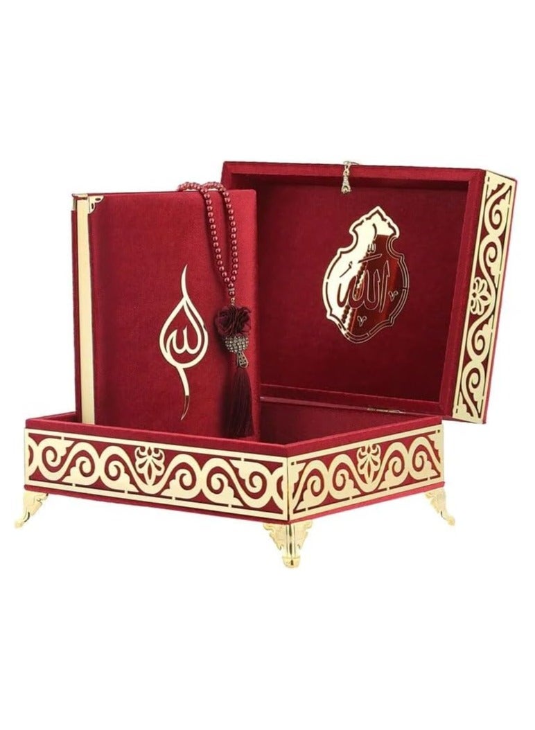 ريبنيو مجموعة هدايا القرآن الكريم الفاخرة، مقاس 17*24 سم - كستنائي. - Image 1