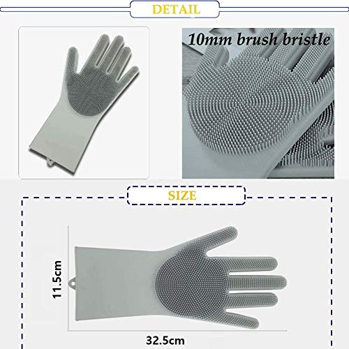 CLAPONE Gloves for Washing Dishes/Hand Gloves for Kitchen/Kitchen Gloves for Dishwashing/Dish Washing for Women/Cleaning/Rubber Scotch/Home Essentials Products/Silicone/cooking/Bathroom (Multicolor) - Image 3