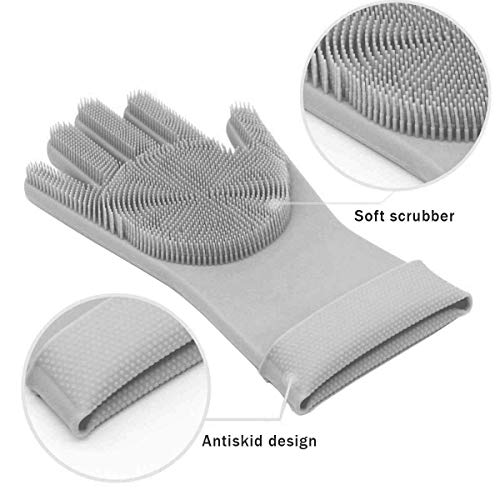 CLAPONE Gloves for Washing Dishes/Hand Gloves for Kitchen/Kitchen Gloves for Dishwashing/Dish Washing for Women/Cleaning/Rubber Scotch/Home Essentials Products/Silicone/cooking/Bathroom (Multicolor) - Image 5